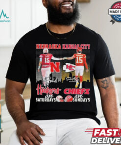 Official Nebraska Huskers Kansas City Chiefs Signature T Shirt