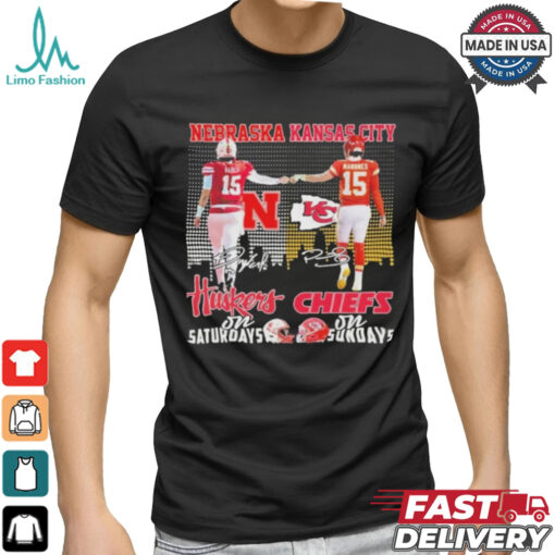 Official Nebraska Huskers Kansas City Chiefs Signature T Shirt