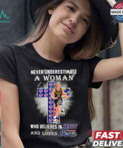 Official Never underestimate a woman who believes in Jesus and loves Indiana Fever shirt