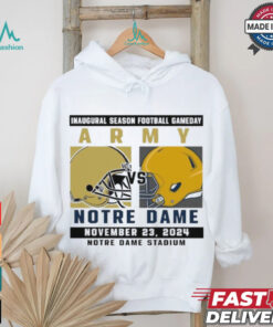 Official Notre Dame Fighting Irish vs Army Football Gameday November 23,2024 Matchup shirt Official Notre Dame Fighting Irish vs Army Football Gameday November 23,2024 Matchup shirt