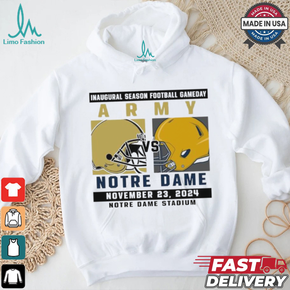 Official Notre Dame Fighting Irish vs Army Football Gameday November 23,2024 Matchup shirt Official Notre Dame Fighting Irish vs Army Football Gameday November 23,2024 Matchup shirt