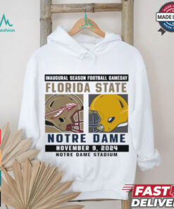 Official Notre Dame Fighting Irish vs Florida State Seminoles Football Gameday November 9,2024 Matchup shirt