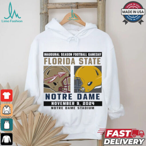 Official Notre Dame Fighting Irish vs Florida State Seminoles Football Gameday November 9,2024 Matchup shirt