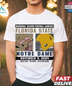 Official Notre Dame Fighting Irish vs Florida State Seminoles Football Gameday November 9,2024 Matchup shirt