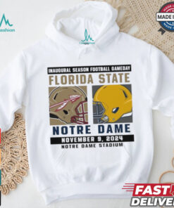 Official Notre Dame Fighting Irish vs Florida State Seminoles Football Gameday November 9,2024 Matchup shirt