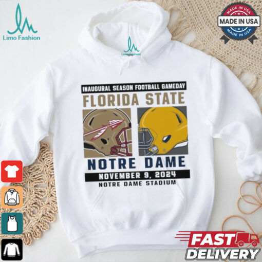 Official Notre Dame Fighting Irish vs Florida State Seminoles Football Gameday November 9,2024 Matchup shirt