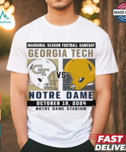 Official Notre Dame Fighting Irish vs Georgia Tech Football Gameday October 19,2024 Matchup shirt, hoodie, sweater, long sleeve and tank top Official Notre Dame Fighting Irish vs Georgia Tech Football Gameday October 19,2024 Matchup shirt