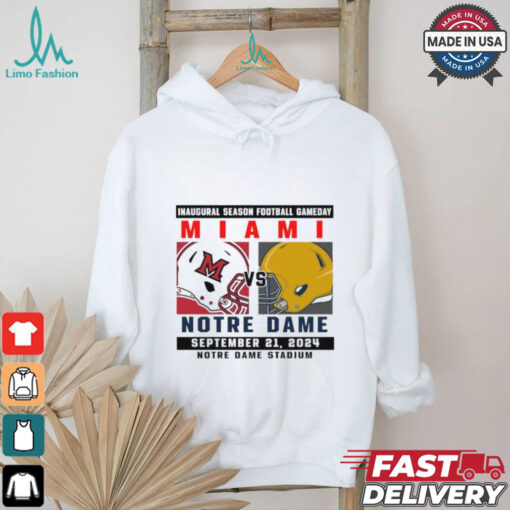 Official Notre Dame Fighting Irish vs Miami Football Gameday September 21,2024 Matchup shirt