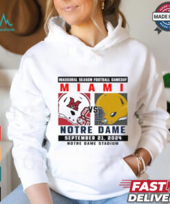 Official Notre Dame Fighting Irish vs Miami Football Gameday September 21,2024 Matchup shirt
