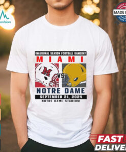 Official Notre Dame Fighting Irish vs Miami Football Gameday September 21,2024 Matchup shirt