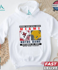 Official Notre Dame Fighting Irish vs Miami Football Gameday September 21,2024 Matchup shirt
