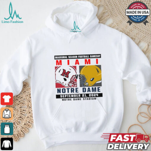 Official Notre Dame Fighting Irish vs Miami Football Gameday September 21,2024 Matchup shirt