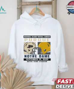 Official Notre Dame Fighting Irish vs Purdue Football Gameday September 14,2024 Matchup shirt Official Notre Dame Fighting Irish vs Purdue Football Gameday September 14,2024 Matchup shirt