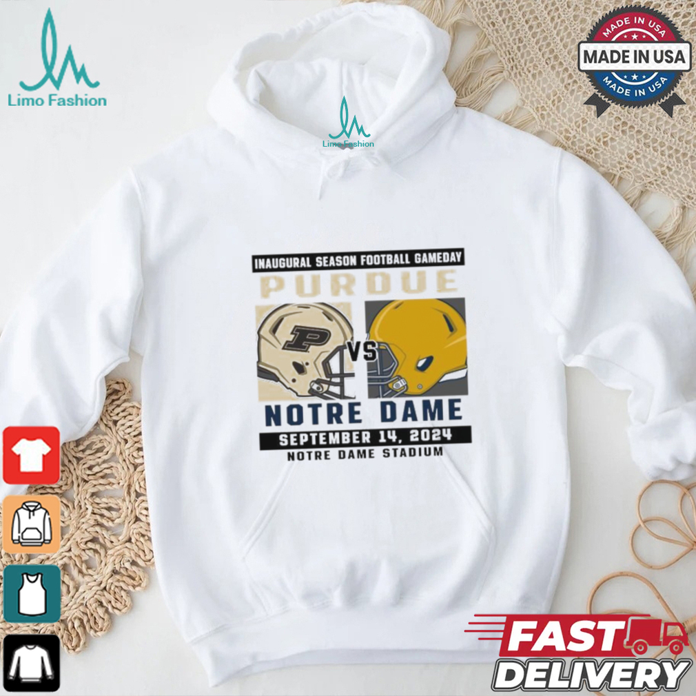 Official Notre Dame Fighting Irish vs Purdue Football Gameday September 14,2024 Matchup shirt Official Notre Dame Fighting Irish vs Purdue Football Gameday September 14,2024 Matchup shirt