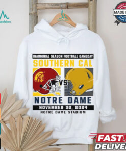 Official Notre Dame Fighting Irish vs Southern Cal Football Gameday October 19,2024 Matchup shirt Official Notre Dame Fighting Irish vs Southern Cal Football Gameday October 19,2024 Matchup shirt