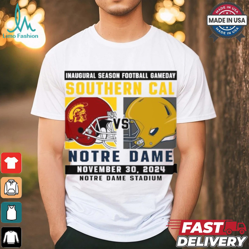 Official Notre Dame Fighting Irish vs Southern Cal Football Gameday October 19,2024 Matchup shirt Official Notre Dame Fighting Irish vs Southern Cal Football Gameday October 19,2024 Matchup shirt