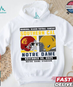 Official Notre Dame Fighting Irish vs Southern Cal Football Gameday October 19,2024 Matchup shirt, hoodie, sweater, long sleeve and tank top Official Notre Dame Fighting Irish vs Southern Cal Football Gameday October 19,2024 Matchup shirt