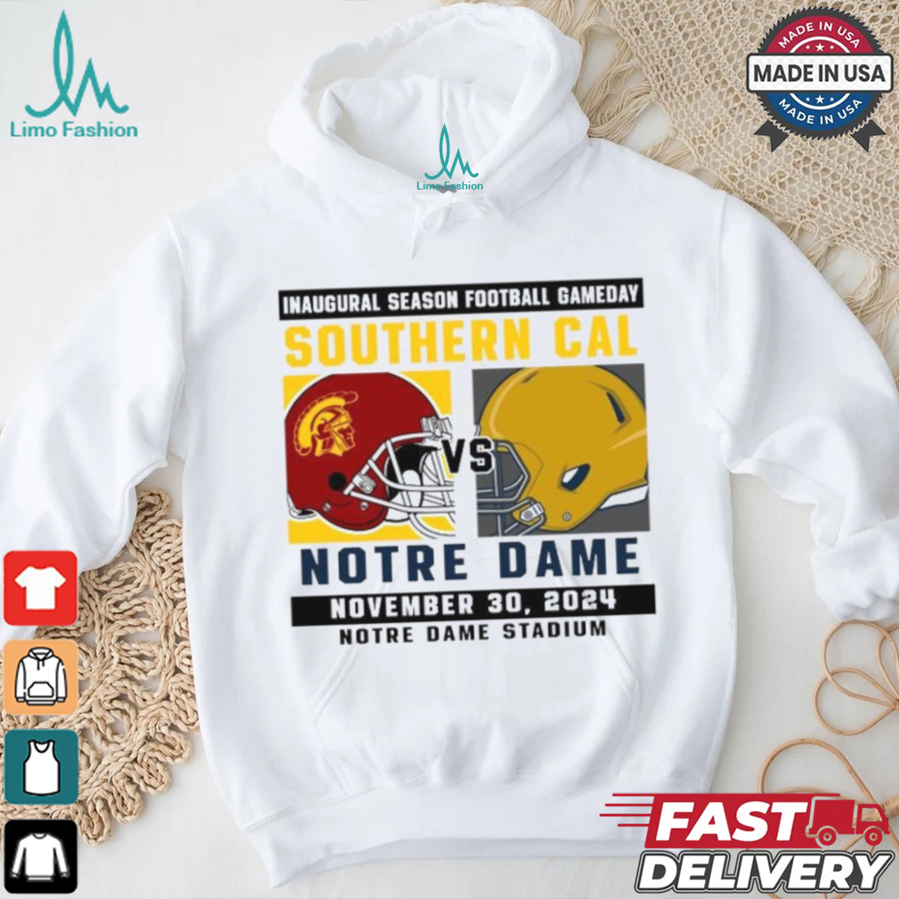 Official Notre Dame Fighting Irish vs Southern Cal Football Gameday October 19,2024 Matchup shirt Official Notre Dame Fighting Irish vs Southern Cal Football Gameday October 19,2024 Matchup shirt