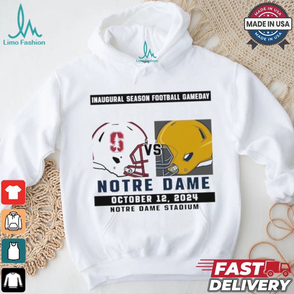 Official Notre Dame Fighting Irish vs Stanford Football Gameday October 12,2024 Matchup shirt Official Notre Dame Fighting Irish vs Stanford Football Gameday October 12,2024 Matchup shirt