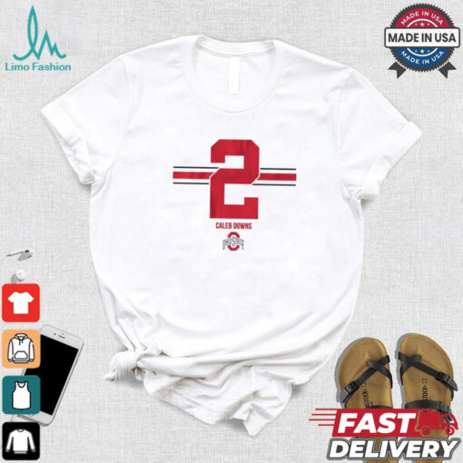 Official OSU Football Caleb Downs 2 Stripe t shirt