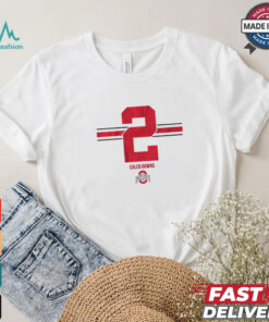 Official OSU Football Caleb Downs 2 Stripe t shirt