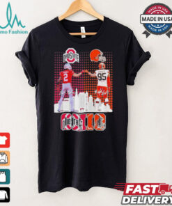 Official Ohio Sports Teams Emeka Egbuka And Myles Garrett Signatures Shirt