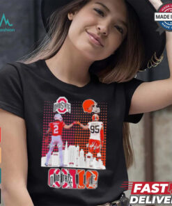 Official Ohio Sports Teams Emeka Egbuka And Myles Garrett Signatures Shirt