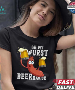 Official On my wurst behavior beer schnitzel oktoberfest costume T shirt