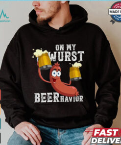 Official On my wurst behavior beer schnitzel oktoberfest costume T shirt