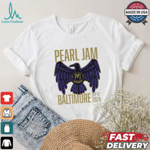 Official Pearl Jam With Glen Hansard Event Tee At CFG Bank Arena In Baltimore MD On September 12th 2024 The Eagle Artwork Two Side Unisex T Shirt