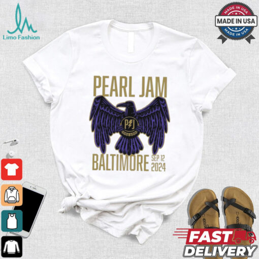 Official Pearl Jam With Glen Hansard Event Tee At CFG Bank Arena In Baltimore MD On September 12th 2024 The Eagle Artwork Two Side Unisex T Shirt