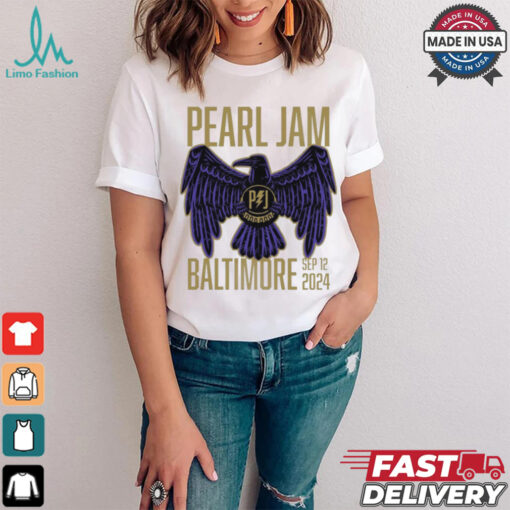 Official Pearl Jam With Glen Hansard Event Tee At CFG Bank Arena In Baltimore MD On September 12th 2024 The Eagle Artwork Two Side Unisex T Shirt