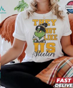 Official Pittsburgh Steelers Grinch They Not Like Us Steelers White Version T Shirt