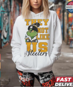 Official Pittsburgh Steelers Grinch They Not Like Us Steelers White Version T Shirt