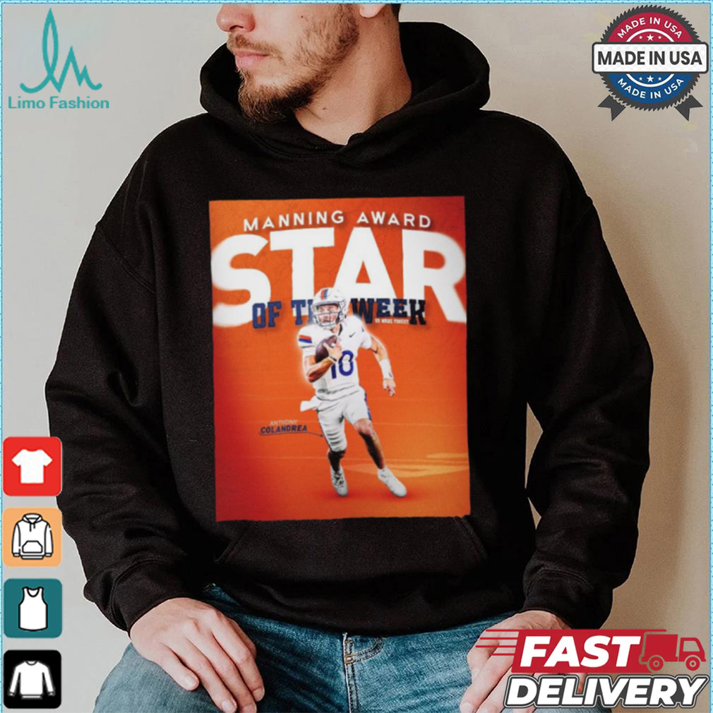Official Poster Anthony Colandrea Manning Award Stars Of The Week vs Wake Forest t shirt Official Poster Anthony Colandrea Manning Award Stars Of The Week vs Wake Forest t shirt