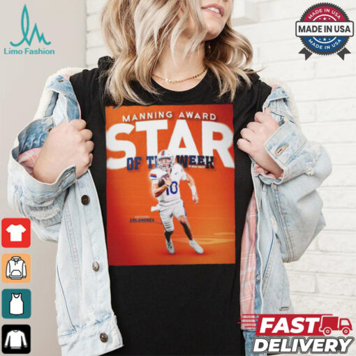 Official Poster Anthony Colandrea Manning Award Stars Of The Week vs Wake Forest t shirt