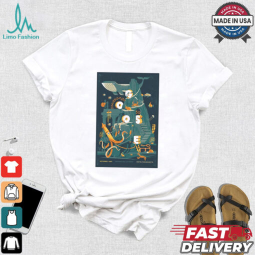 Official Poster Goose Sep 3 2024 MGM Music Hall At Fenway in Boston MA t shirt