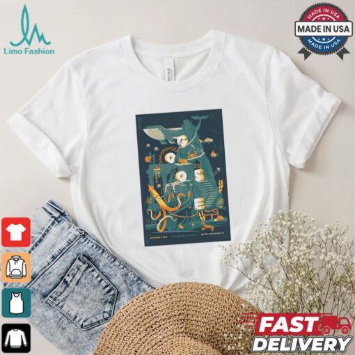 Official Poster Goose Sep 3 2024 MGM Music Hall At Fenway in Boston MA t shirt