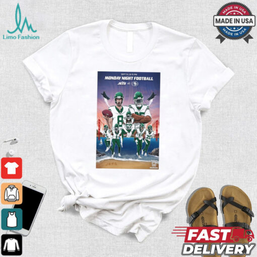 Official Poster New York Jets vs. San Francisco 49ers Game Day 2024 t shirt