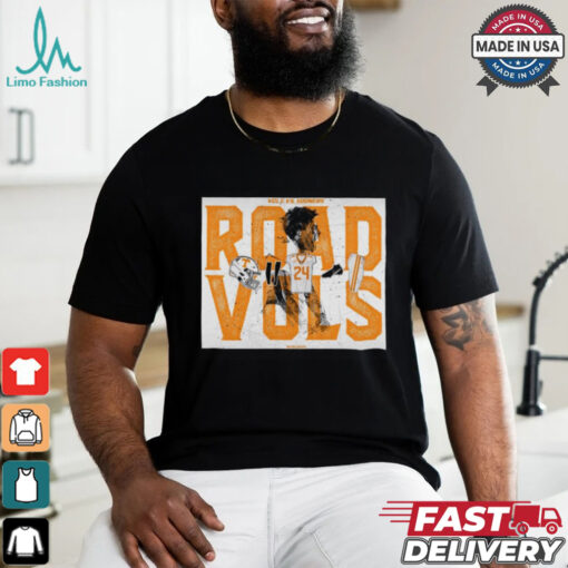 Official Poster Tennessee Vols Vs Oklahoma Sooners Road Vols Chad Fields t shirt