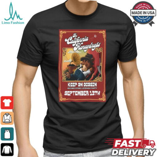 Official Poster The California Honeydrops Sep 12 2024 Gothic Theatre in Englewood, CO event t shirt