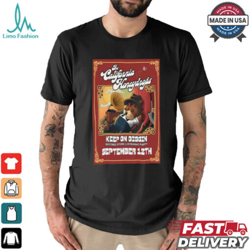 Official Poster The California Honeydrops Sep 12 2024 Gothic Theatre in Englewood, CO event t shirt