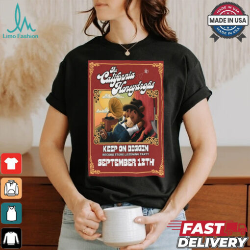 Official Poster The California Honeydrops Sep 12 2024 Gothic Theatre in Englewood, CO event t shirt