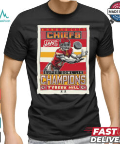 Official Poster Tyreek Hill Kansas City Chiefs Super Bowl LIV Champions Graphic t shirt