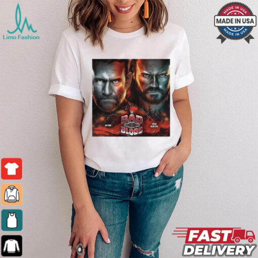 Official Poster WWE Bad Blood SummerSlam 2024 CM Punk vs Drew McIntyre t shirt