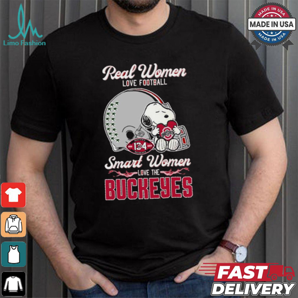Official Real Women Love Football Smart Women Love The Ohio State Buckeyes X Snoopy Shirt Official Real Women Love Football Smart Women Love The Ohio State Buckeyes X Snoopy Shirt