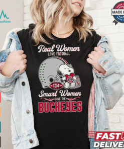 Official Real Women Love Football Smart Women Love The Ohio State Buckeyes X Snoopy Shirt, hoodie, sweater, long sleeve and tank top Official Real Women Love Football Smart Women Love The Ohio State Buckeyes X Snoopy Shirt