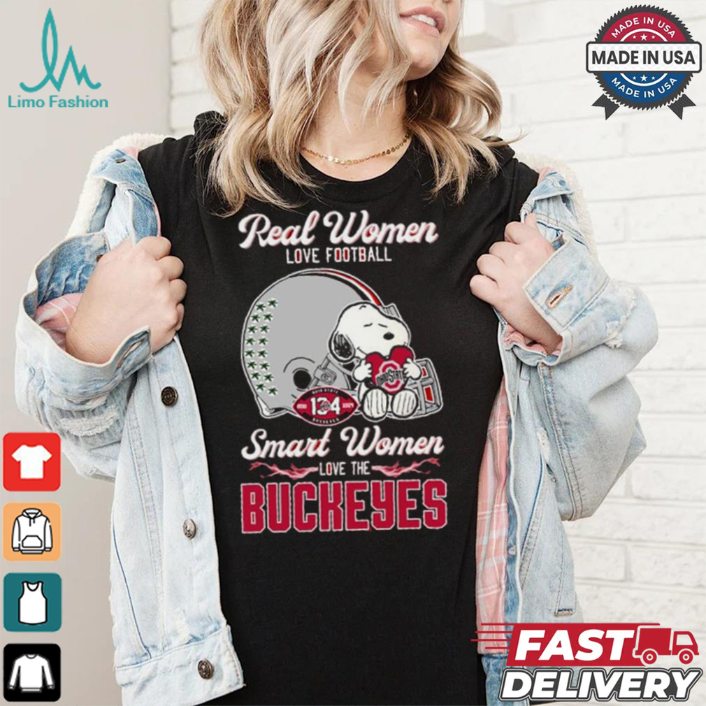 Official Real Women Love Football Smart Women Love The Ohio State Buckeyes X Snoopy Shirt Official Real Women Love Football Smart Women Love The Ohio State Buckeyes X Snoopy Shirt