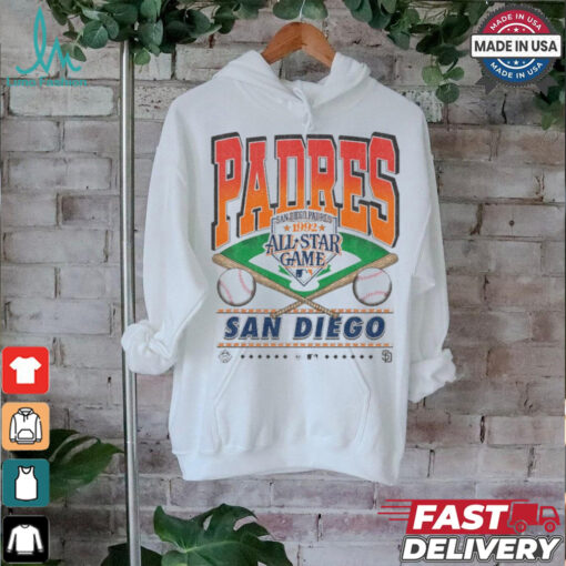 Official San Diego Padres White Straight Shot 47 Franklin Fashion Shirt