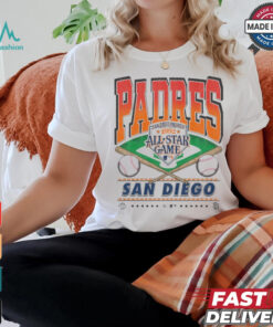 Official San Diego Padres White Straight Shot 47 Franklin Fashion Shirt